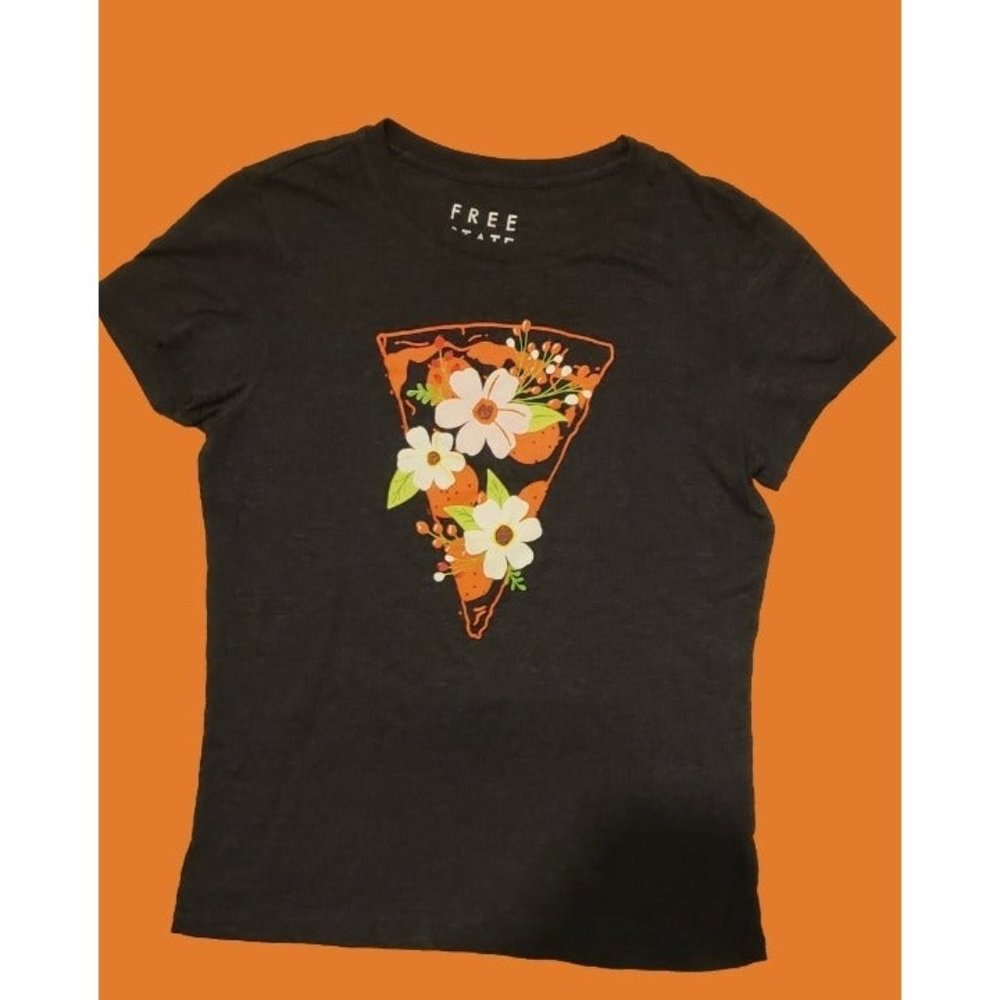 Free State Pizza Flower Decorative Women's XL T-Shirt